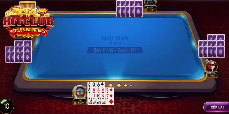 Trường hợp thắng trắng trong game Mậu Binh Hitclub